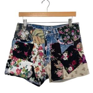 Vintage High Rise Upcycled Patchwork Levi's 501 /Shorts